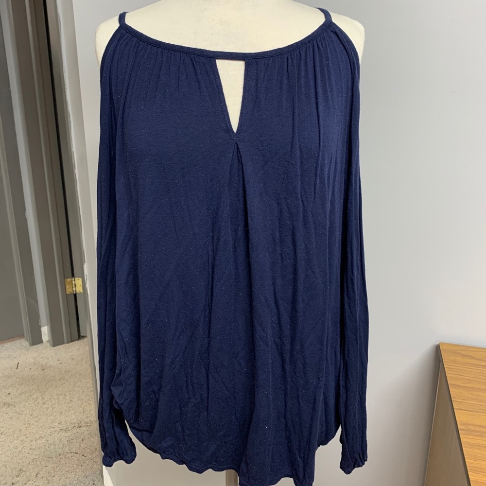 BLUE PLUS SIZE LONG SLEEVE